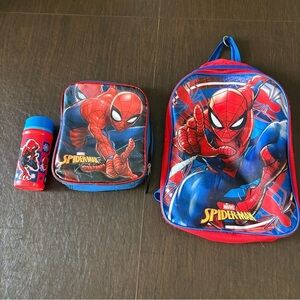 Marvel Spiderman Backpack Lunchbox and Tumbler 3 Pc set